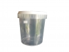 Plastburk 1 kg med vitt lock ,